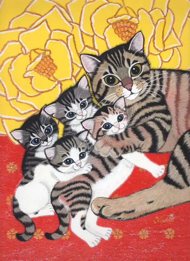 猫フェス2025 出展作品の例（絵画や雑貨）