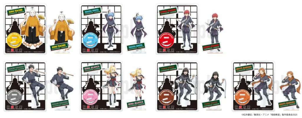 アニメ『暗殺教室』10周年POP UP STOREのキービジュアル。殺せんせーや渚、業ら人気キャラが描きおろしで登場。