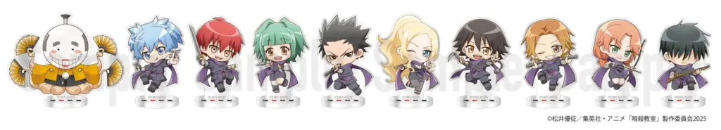 アニメ『暗殺教室』10周年POP UP STOREのキービジュアル。殺せんせーや渚、業ら人気キャラが描きおろしで登場。